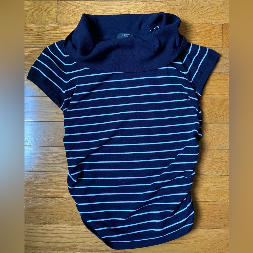 Verve Ami Maternity Short Sleeve Cotton Blend Top
